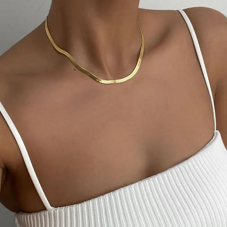 Collar Snake Lili Waterproof - Joya en acero inoxidable enchapado en oro 18k - D'Merys