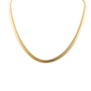 Collar Snake Oval Waterproof - Joya en acero inoxidable enchapado en oro 18k - D'Merys
