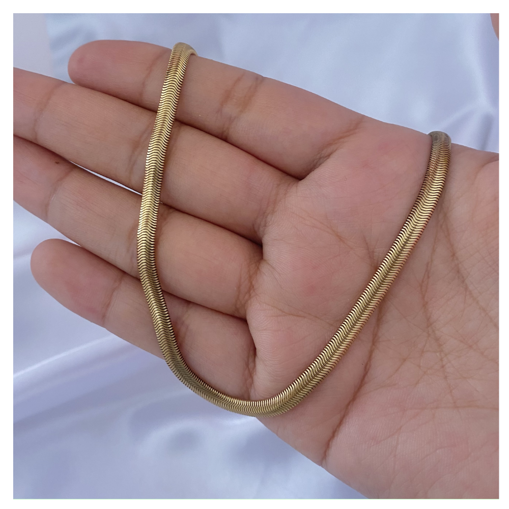 collar estilo serpiente ovalado waterproof para mujer
