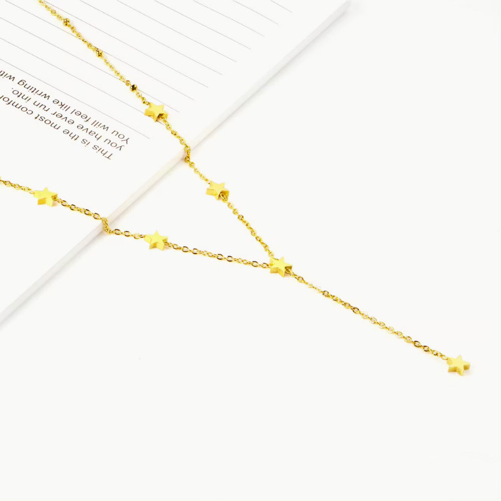 Collar Stars Waterproof - Joya en acero inoxidable enchapado en oro 18k - D'Merys