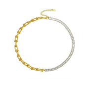 Collar Tiffany Tenis Waterproof - Joya en acero inoxidable enchapado en oro 18k - Azzia joyería