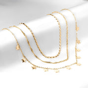 Collar Triple Cadena Galaxy Waterproof - Joya en acero inoxidable enchapado en oro 18k - D'Merys