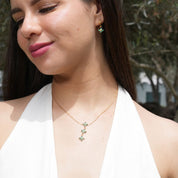 Aretes Zircones Green Waterproof