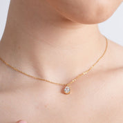 Set de Collar y Aretes Gota Circón