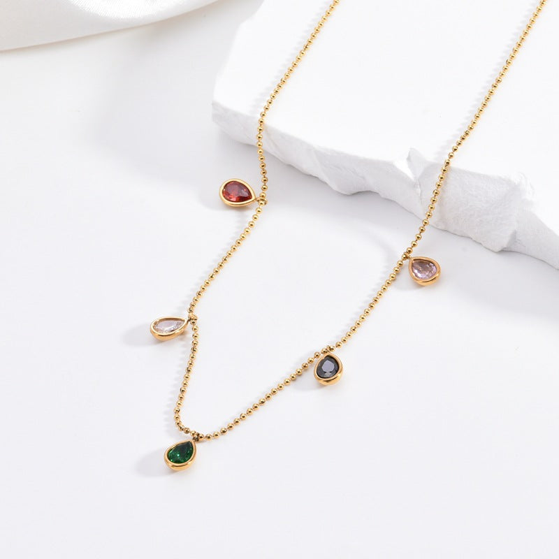 Gargantilla Colorful Circones Waterproof - Joya en acero inoxidable enchapado en oro 18k - D'Merys