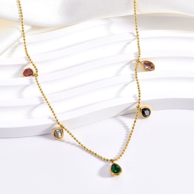 Gargantilla Colorful Circones Waterproof - Joya en acero inoxidable enchapado en oro 18k - D'Merys