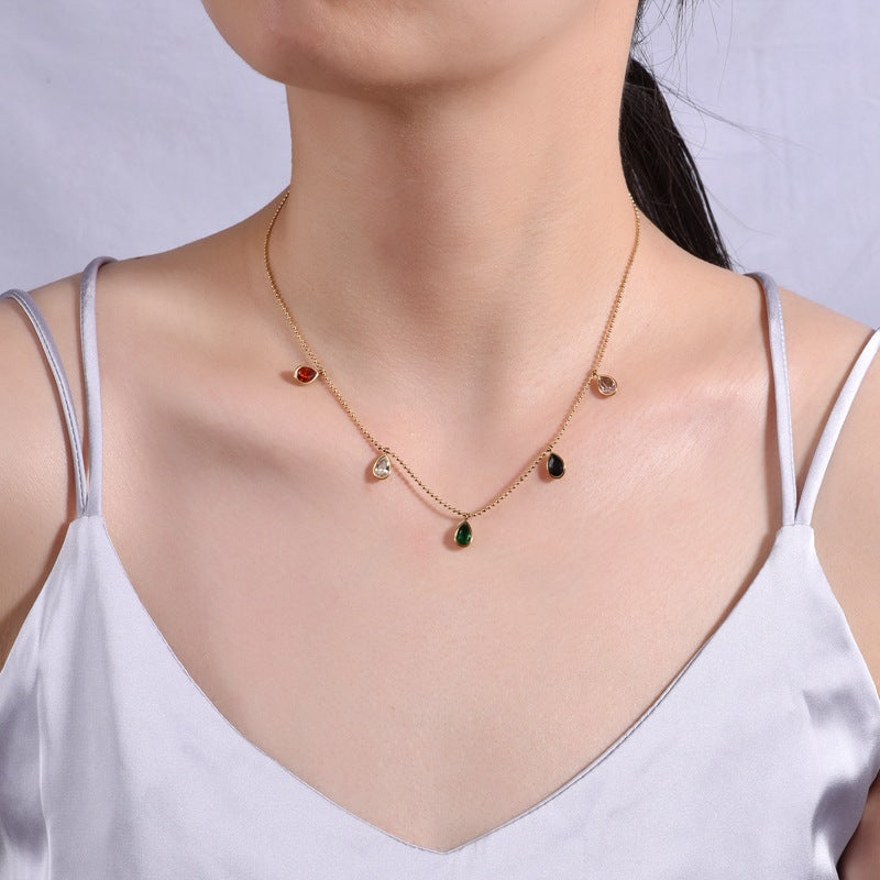 Gargantilla Colorful Circones Waterproof - Joya en acero inoxidable enchapado en oro 18k - D'Merys