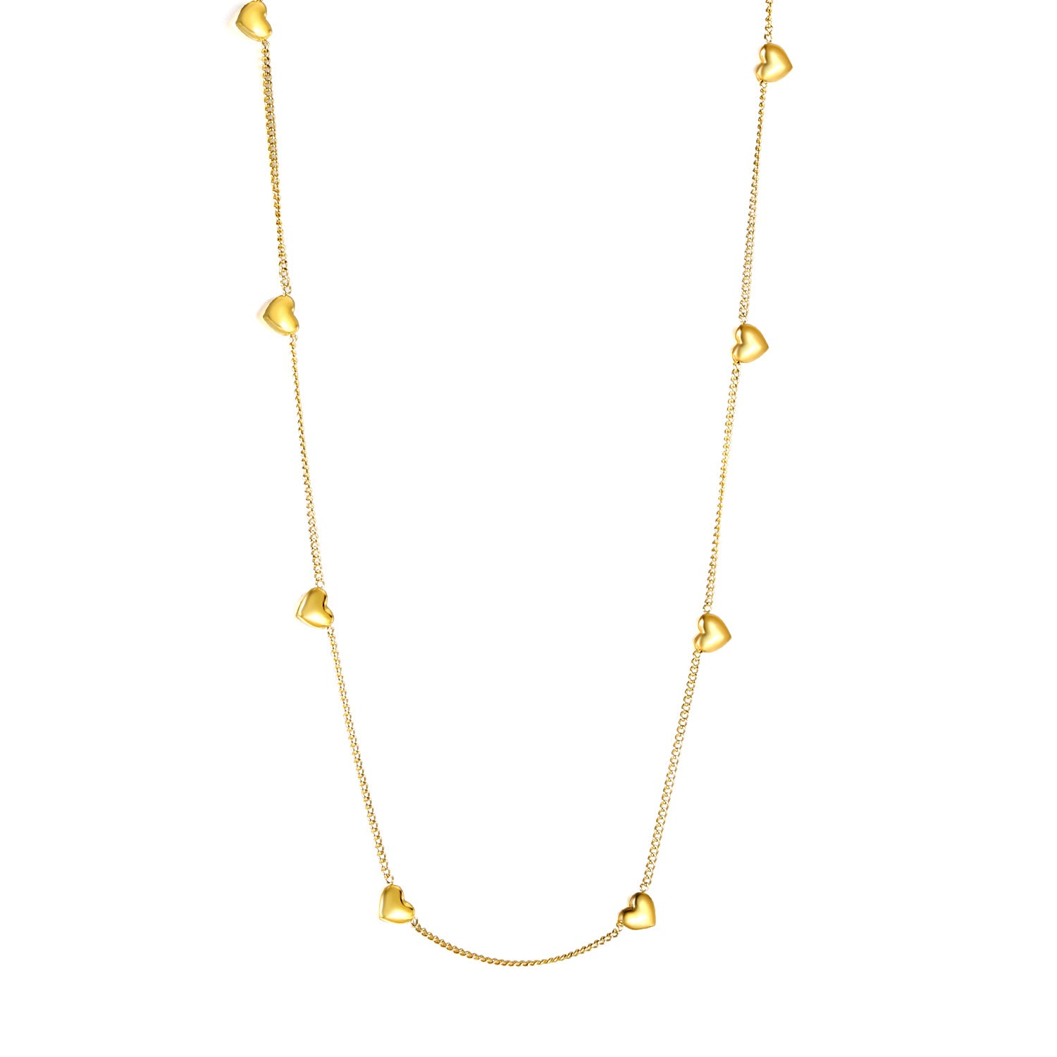 Gargantilla Karina Heart Waterproof - Joya en acero inoxidable enchapado en oro 18k - D'Merys