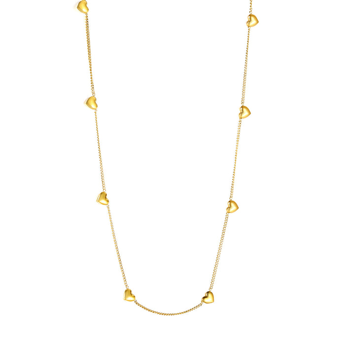 Gargantilla Karina Heart Waterproof - Joya en acero inoxidable enchapado en oro 18k - Azzia joyería