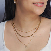 Gargantilla Karina Heart Waterproof - Joya en acero inoxidable enchapado en oro 18k - D'Merys