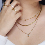 Gargantilla Karina Heart Waterproof - Joya en acero inoxidable enchapado en oro 18k - D'Merys