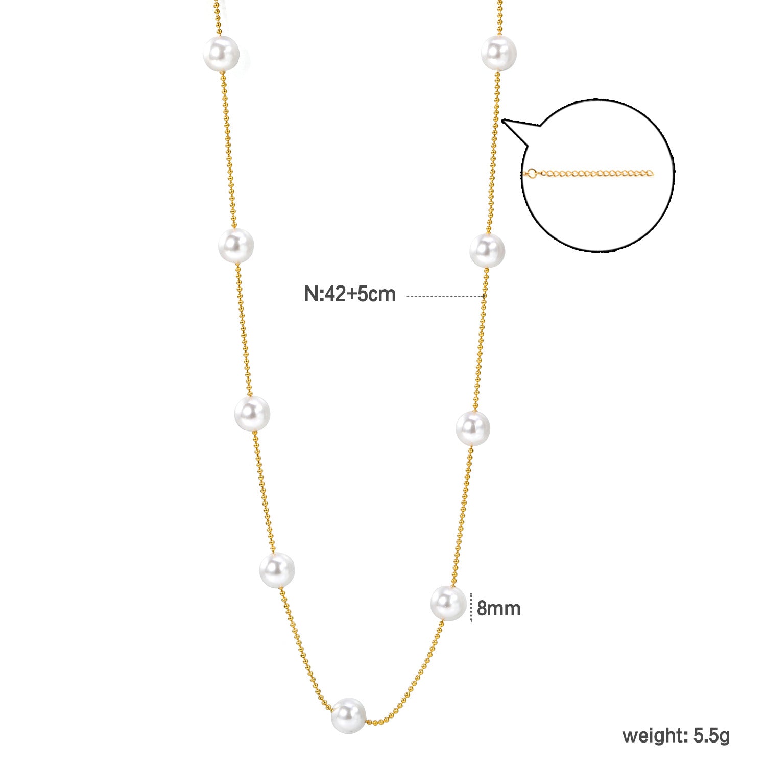 Gargantilla Perlas Medium Waterproof
