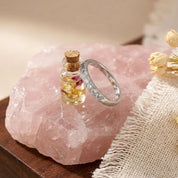 Anillo Circones Ambar - Plata 925