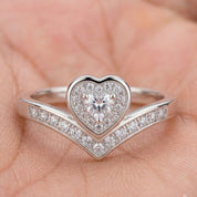 Anillo Promesa Reina Corazón - Plata 925