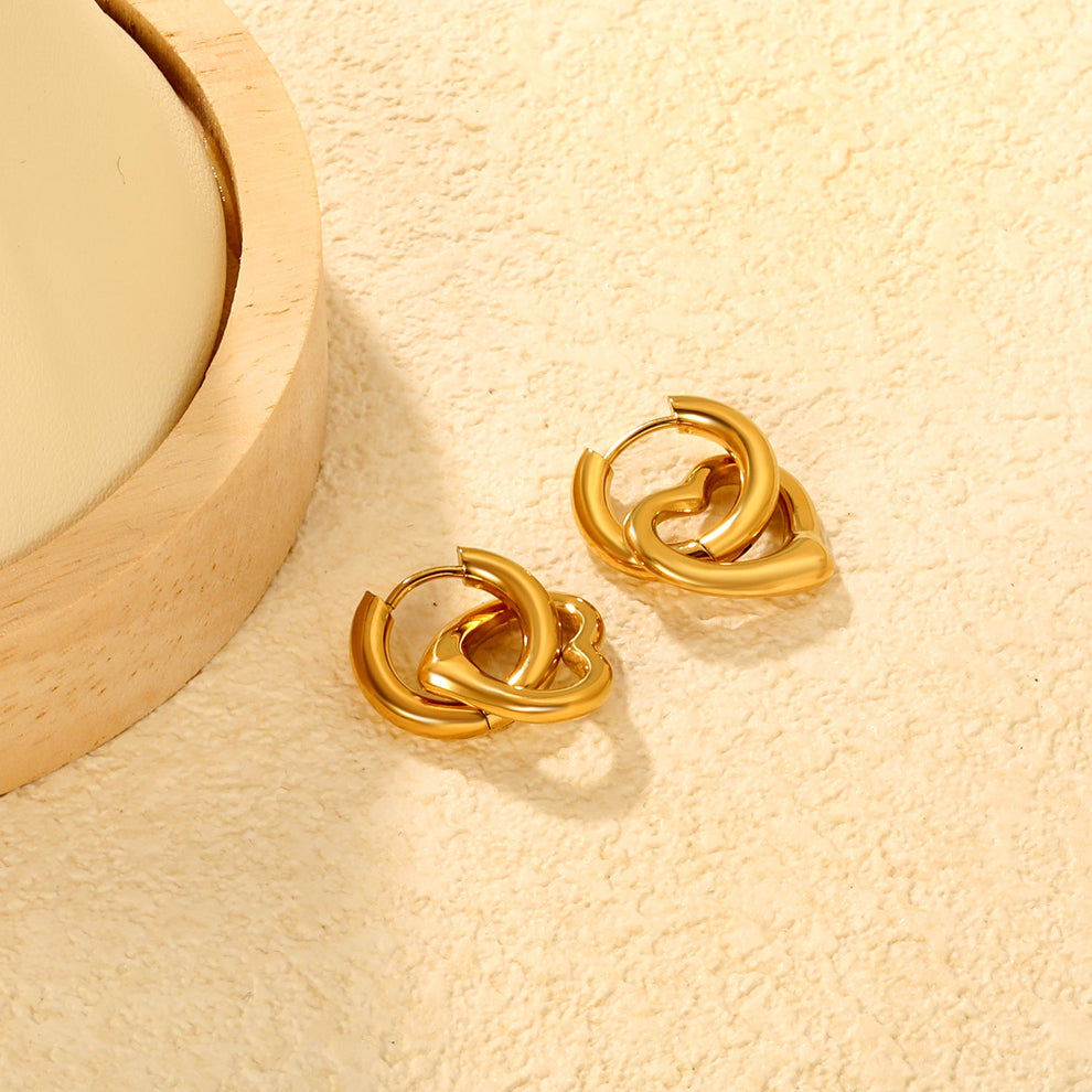 Hoops Heartbeat Waterproof: Acero 316L Oro 18k | Azzia