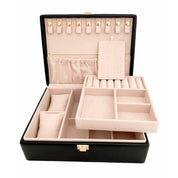Joyero Negro Maxi - Organizador de anillos, aretes y collares - D'Merys