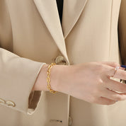 Pulsera Eslabones Camila Waterproof - Joya en acero inoxidable enchapado en oro 18k - Azzia joyería