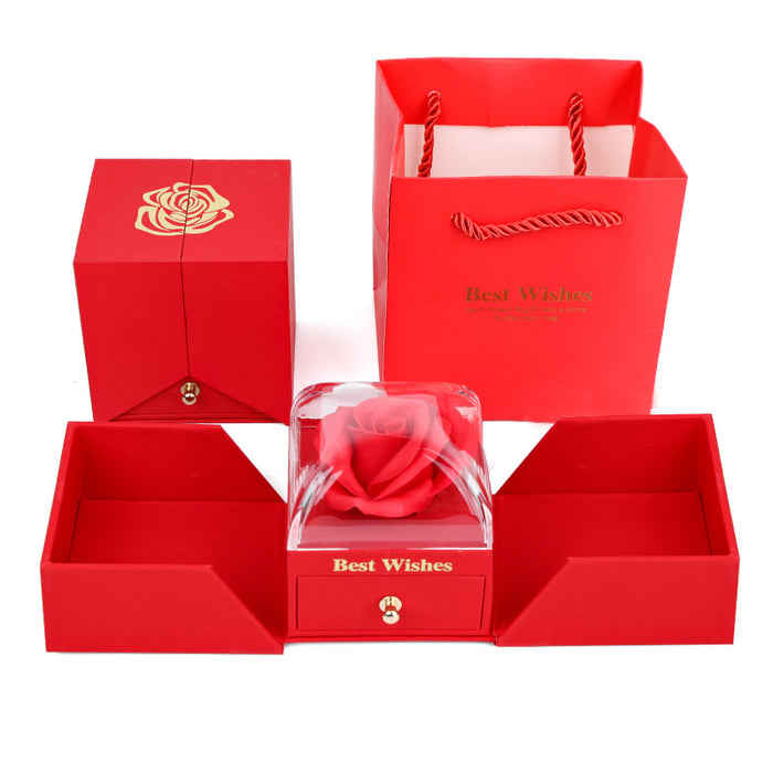 Joyero Rosa Eterna -EMPAQUE ESPECIAL-Azzia joyería