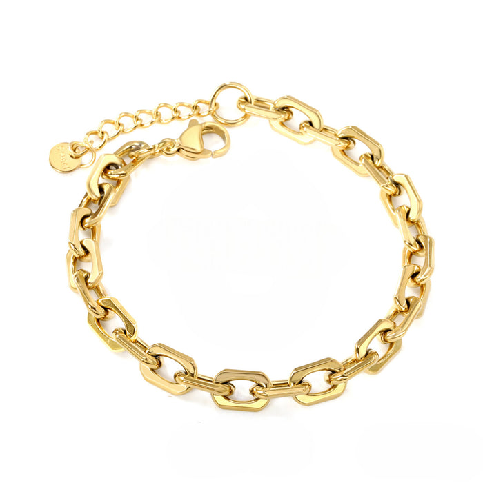 Pulsera Eslabones Camila Waterproof - Joya en acero inoxidable enchapado en oro 18k - Azzia joyería