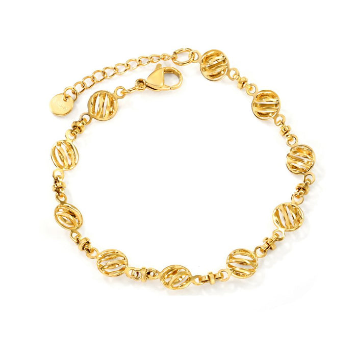 Pulsera Bolitas Glam Waterproof - Joya en acero inoxidable enchapado en oro 18k - Azzia joyería