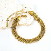 Pulsera Deluxe Trenzada Waterproof - Joya en acero inoxidable enchapado en oro 18k - D'Merys