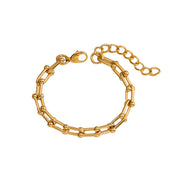 Pulsera Dina Eslabones Waterproof - Joya en acero inoxidable enchapado en oro 18k - D'Merys