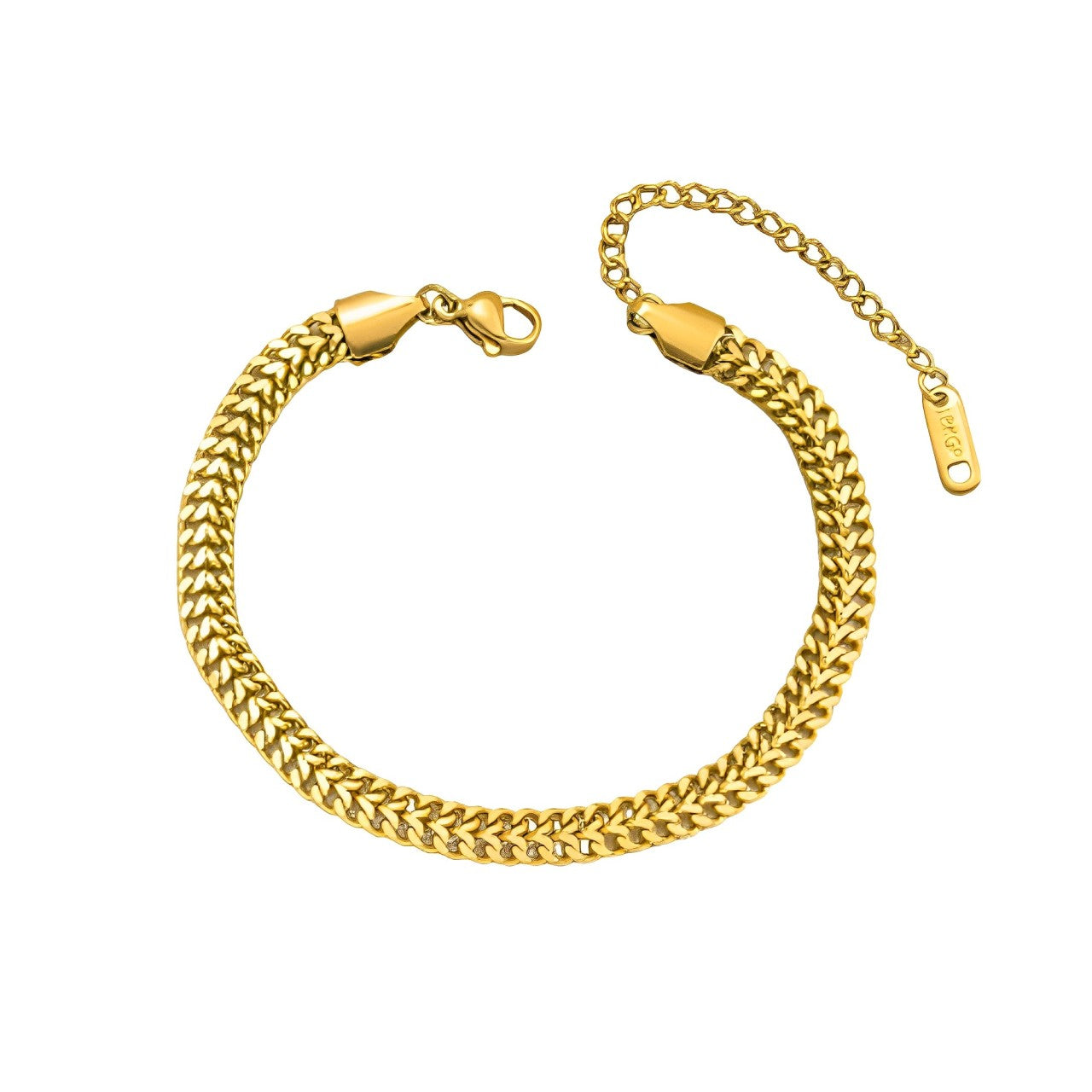 Pulsera Doble Corvina Waterproof - Joya en acero inoxidable enchapado en oro 18k - D'Merys