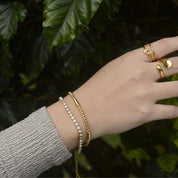 Pulsera Doble Tenis Waterproof - Joya en acero inoxidable enchapado en oro 18k - D'Merys