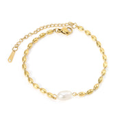 Pulsera Pepita con Perla Waterproof - Joya en acero inoxidable enchapado en oro 18k - D'Merys