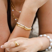Brazalete Espiga Regulable Waterproof - Joya en acero inoxidable enchapado en oro 18k - Azzia joyería