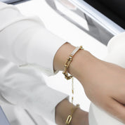 Pulsera Victoria Tenis Waterproof - Joya en acero inoxidable enchapado en oro 18k - D'Merys