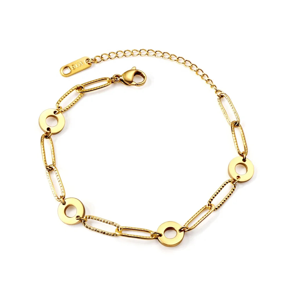 Pulsera Odisea Eslabones Waterproof - Joya en acero inoxidable enchapado en oro 18k - D'Merys