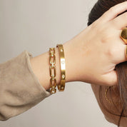 Puñera Cadena Waterproof - Joya en acero inoxidable enchapado en oro 18k - Azzia joyería