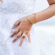 Puñera Corazones Regulable Waterproof - Joya en acero inoxidable enchapado en oro 18k - D'Merys