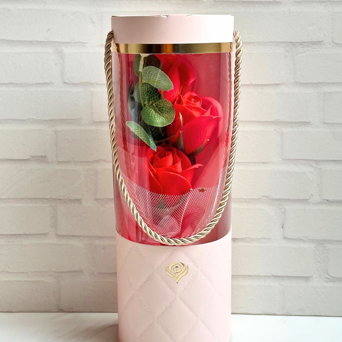 Ramo de Rosas Eternas de Jabón - Joya en acero inoxidable enchapado en oro 18k - D&#39;Merys