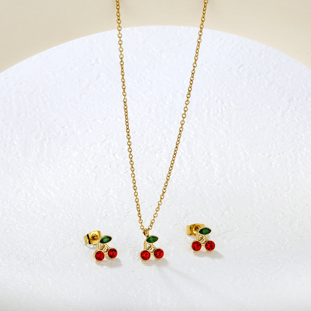 Set waterproof enchapado en Oro 18K PVD - AZZIA JOYERIA 