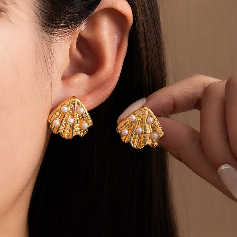 Aretes con mini perlas delicadas - AZZIA JOYERIA 