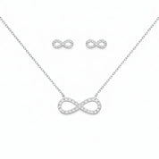 Set Collar y Aretes Infinito Plata925