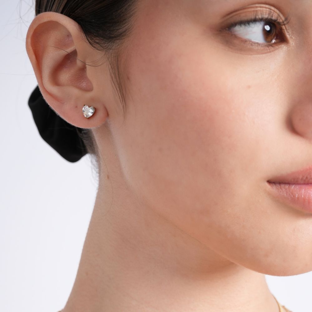 Set de Collar con Aretes Corazón Waterproof