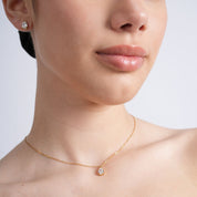 Set de Collar y Aretes Gota Circón