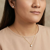 Set Collar con Aretes Gold Waterproof - Joya en acero inoxidable enchapado en oro 18k - Azzia joyería