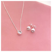 Set de Collar y Aretes Punto De Luz Plata 925 - Joya en plata 925 - AZZIA JOYERIA