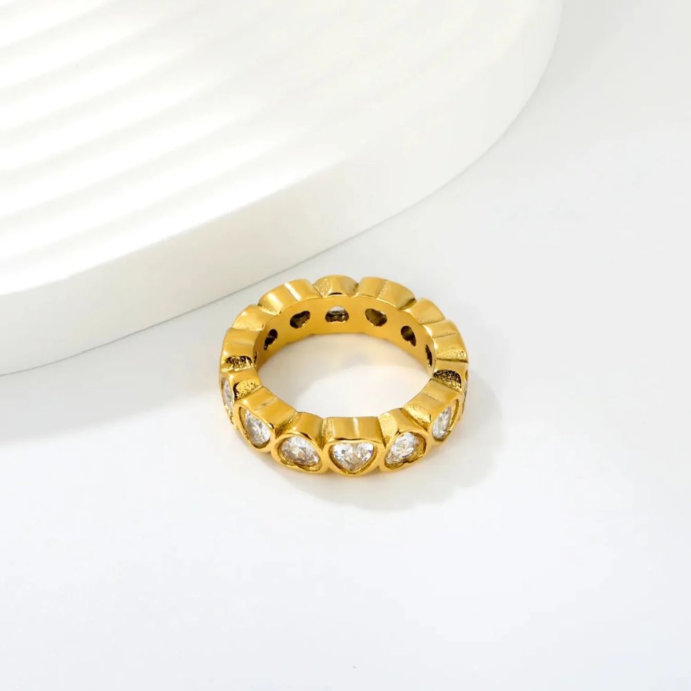 Anillo Reina Corazones Waterproof