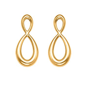 Aretes Valeria Infinito Waterproof: Acero 316L Oro 18k | Azzia