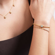 Pulsera Dúo Eva Waterproof: elegante, ajustable y resistente al agua. Perfecta para cualquier ocasión, con garantía de color por 2 años. ¡Azzia Joyeria!