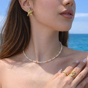 Collar Perla Solar Waterproof | Azzia Joyería