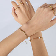 Pulsera enchapado en oro 18K acero inoxidable - Azzia Joyería